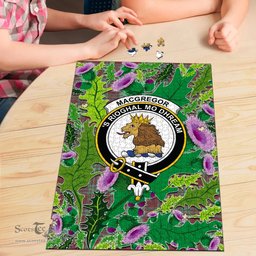Scottish MacGregor Hunting Ancient Clan Tartan Puzzle - Thistle Pattern Style Scottish Plaid Tartan Plaid