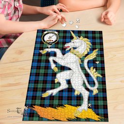 Scottish Guthrie Ancient Clan Tartan Puzzle - Unicorn Style Scottish Plaid Tartan Plaid