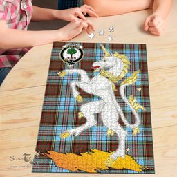 Scottish Anderson Ancient Clan Tartan Puzzle - Unicorn Style Scottish Plaid Tartan Plaid