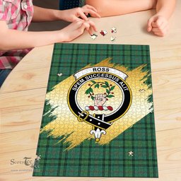 Scottish Ross Hunting Ancient Clan Tartan Puzzle - Gold Style Scottish Plaid Tartan Plaid