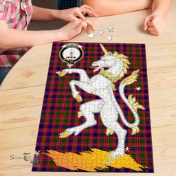 Scottish MacIntyre Modern Clan Tartan Puzzle - Unicorn Style Scottish Plaid Tartan Plaid