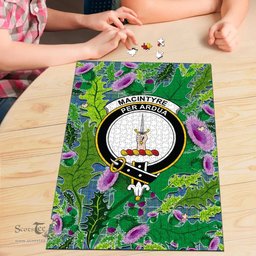 Scottish MacIntyre Hunting Ancient Clan Tartan Puzzle - Thistle Pattern Style Scottish Plaid Tartan Plaid