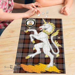 Scottish Cameron of Erracht Weathered Clan Tartan Puzzle - Unicorn Style Scottish Plaid Tartan Plaid