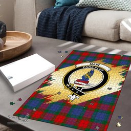 Scottish Mar Clan Tartan Puzzle - Gold Style Scottish Plaid Tartan Plaid