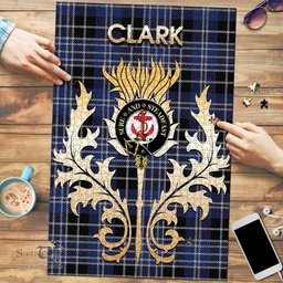 Scottish Clark Clan Tartan Puzzle - Thistle Scotland Style Scottish Plaid Tartan Plaid