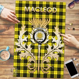 Scottish MacLeod of Lewis Modern Clan Tartan Puzzle - Thistle Scotland Style Scottish Plaid Tartan Plaid