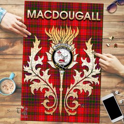Scottish MacDougall Modern Clan Tartan Puzzle - Thistle Scotland Style Scottish Plaid Tartan Plaid