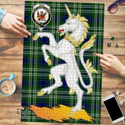 Scottish Mow Clan Tartan Puzzle - Unicorn Style Scottish Plaid Tartan Plaid