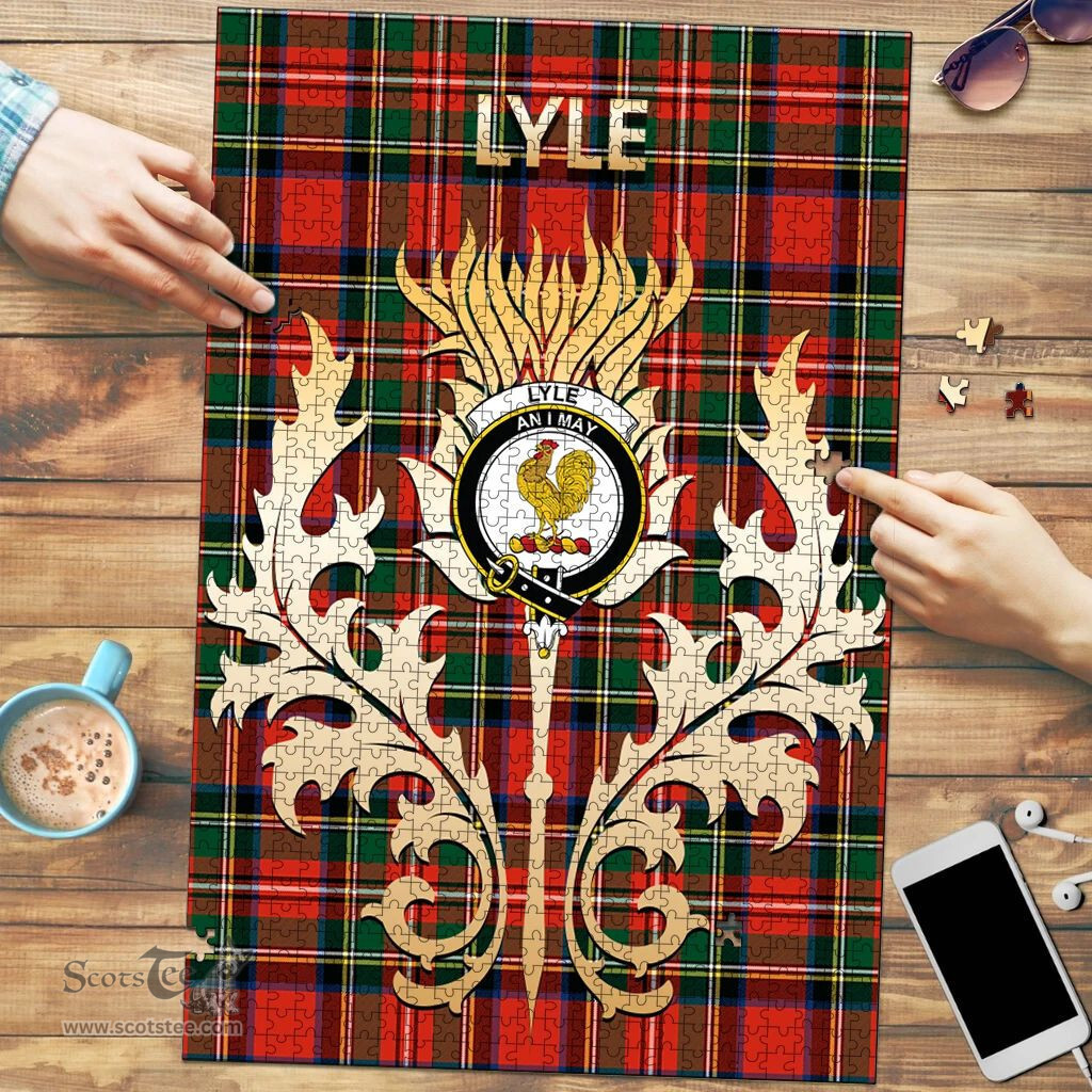 Scottish Lyle Clan Tartan Puzzle - Thistle Scotland Style Scottish Plaid Tartan Plaid