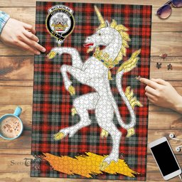 Scottish MacLachlan Weathered Clan Tartan Puzzle - Unicorn Style Scottish Plaid Tartan Plaid