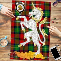 Scottish Fairlie Modern Clan Tartan Puzzle - Unicorn Style Scottish Plaid Tartan Plaid
