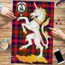 Scottish Gow of Skeoch Clan Tartan Puzzle - Unicorn Style Scottish Plaid Tartan Plaid