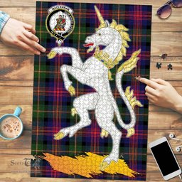 Scottish MacLennan Clan Tartan Puzzle - Unicorn Style Scottish Plaid Tartan Plaid