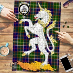 Scottish Dalrymple Clan Tartan Puzzle - Unicorn Style Scottish Plaid Tartan Plaid