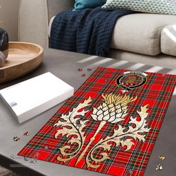 Scottish Binning Clan Tartan Puzzle - Thistle Gold Style Scottish Plaid Tartan Plaid