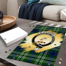 Scottish Blackadder Clan Tartan Puzzle - Gold Style Scottish Plaid Tartan Plaid