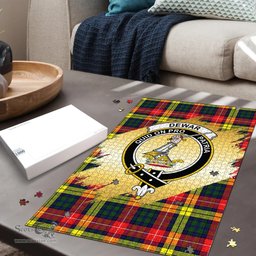 Scottish Dewar Clan Tartan Puzzle - Gold Style Scottish Plaid Tartan Plaid