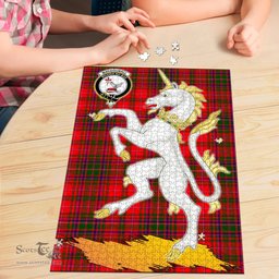 Scottish MacDougall Modern Clan Tartan Puzzle - Unicorn Style Scottish Plaid Tartan Plaid