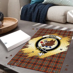 Scottish Innes Ancient Clan Tartan Puzzle - Gold Style Scottish Plaid Tartan Plaid