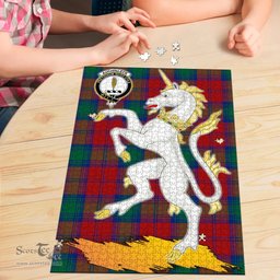 Scottish Auchinleck Clan Tartan Puzzle - Unicorn Style Scottish Plaid Tartan Plaid
