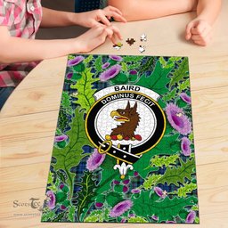 Scottish Baird Ancient Clan Tartan Puzzle - Thistle Pattern Style Scottish Plaid Tartan Plaid