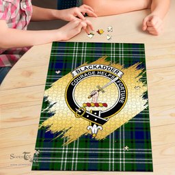 Scottish Blackadder Clan Tartan Puzzle - Gold Style Scottish Plaid Tartan Plaid