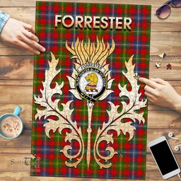 Scottish Forrester Clan Tartan Puzzle - Thistle Scotland Style Scottish Plaid Tartan Plaid