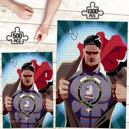 Scottish Home Modern Clan Tartan Puzzle - Supper Hero Style Scottish Plaid Tartan Plaid