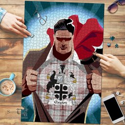 Scottish Clayton Clan Tartan Puzzle - Supper Hero Style Scottish Plaid Tartan Plaid
