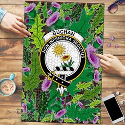 Scottish Buchan Ancient Clan Tartan Puzzle - Thistle Pattern Style Scottish Plaid Tartan Plaid