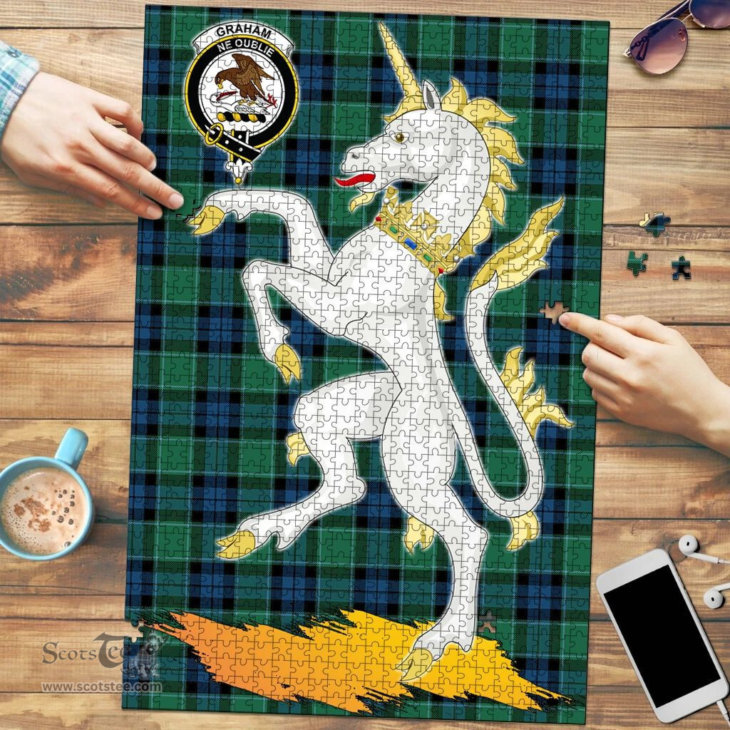 Scottish Graham of Menteith Ancient Clan Tartan Puzzle - Unicorn Style Scottish Plaid Tartan Plaid