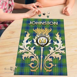 Scottish Johnston Ancient Clan Tartan Puzzle - Thistle Scotland Style Scottish Plaid Tartan Plaid