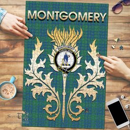 Scottish Montgomery Ancient Clan Tartan Puzzle - Thistle Scotland Style Scottish Plaid Tartan Plaid
