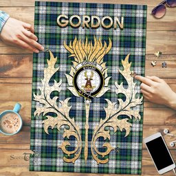 Scottish Gordon Dress Ancient Clan Tartan Puzzle - Thistle Scotland Style Scottish Plaid Tartan Plaid