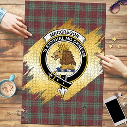 Scottish MacGregor Hunting Ancient Clan Tartan Puzzle - Gold Style Scottish Plaid Tartan Plaid