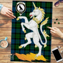Scottish MacKie Clan Tartan Puzzle - Unicorn Style Scottish Plaid Tartan Plaid