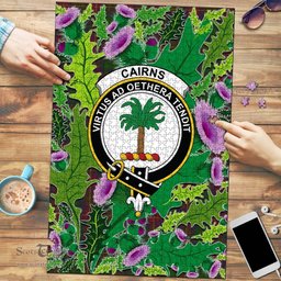 Scottish Cairns Clan Tartan Puzzle - Thistle Pattern Style Scottish Plaid Tartan Plaid
