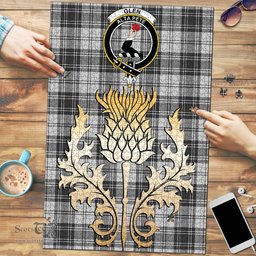 Scottish Glen Clan Tartan Puzzle - Thistle Gold Style Scottish Plaid Tartan Plaid