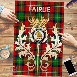 Scottish Fairlie Modern Clan Tartan Puzzle - Thistle Scotland Style Scottish Plaid Tartan Plaid
