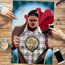 Scottish MacPherson Dress Modern Clan Tartan Puzzle - Supper Hero Style Scottish Plaid Tartan Plaid