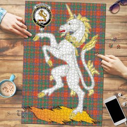 Scottish MacKintosh Ancient Clan Tartan Puzzle - Unicorn Style Scottish Plaid Tartan Plaid