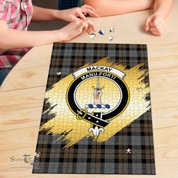 Scottish MacKay Weathered Clan Tartan Puzzle - Gold Style Scottish Plaid Tartan Plaid