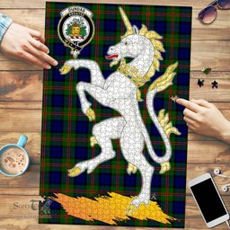 Scottish Dundas Modern 02 Clan Tartan Puzzle - Unicorn Style Scottish Plaid Tartan Plaid