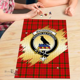 Scottish MacDonnell of Keppoch Modern Clan Tartan Puzzle - Gold Style Scottish Plaid Tartan Plaid