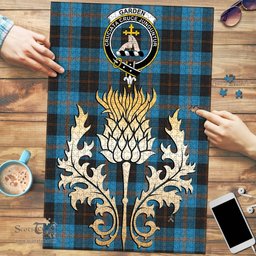 Scottish Garden Clan Tartan Puzzle - Thistle Gold Style Scottish Plaid Tartan Plaid