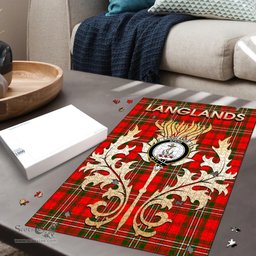 Scottish Langlands Clan Tartan Puzzle - Thistle Scotland Style Scottish Plaid Tartan Plaid