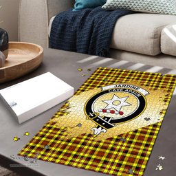 Scottish Jardine Clan Tartan Puzzle - Gold Style Scottish Plaid Tartan Plaid