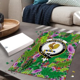 Scottish Sinclair Ancient Clan Tartan Puzzle - Thistle Pattern Style Scottish Plaid Tartan Plaid