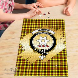 Scottish Jardine Clan Tartan Puzzle - Gold Style Scottish Plaid Tartan Plaid