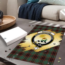 Scottish Buchan Ancient Clan Tartan Puzzle - Gold Style Scottish Plaid Tartan Plaid